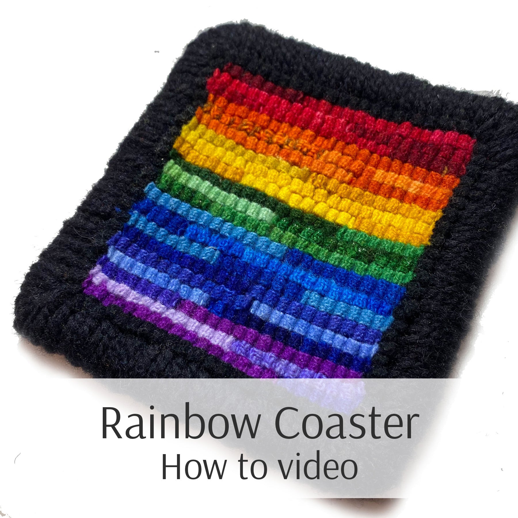 Rainbow Coaster Rug Hooking Project