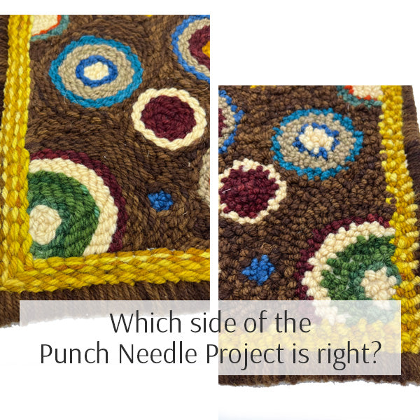 Which side is the right side for punch needle?