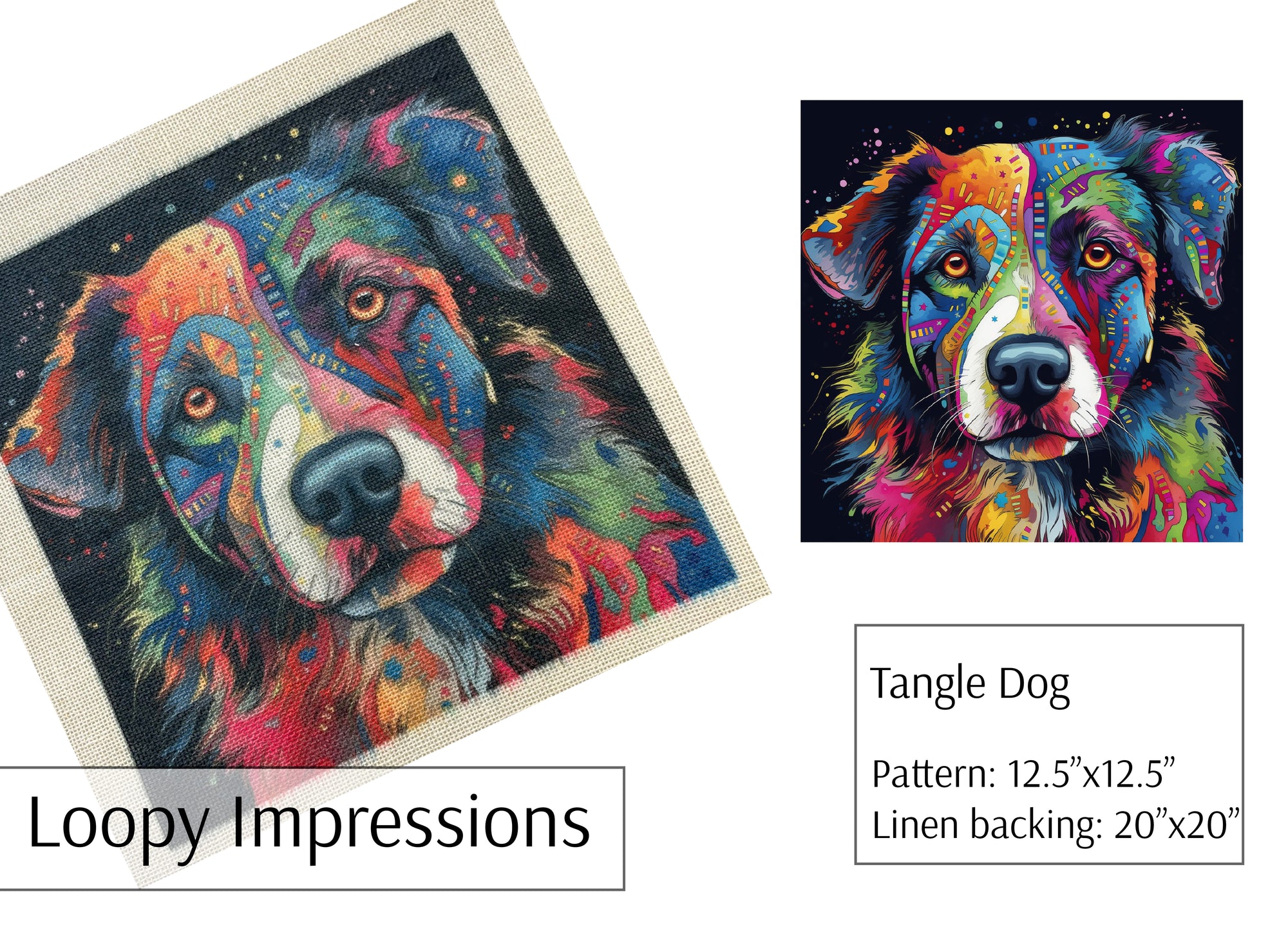 Loopy Impressions Pattern - Tangle Dog