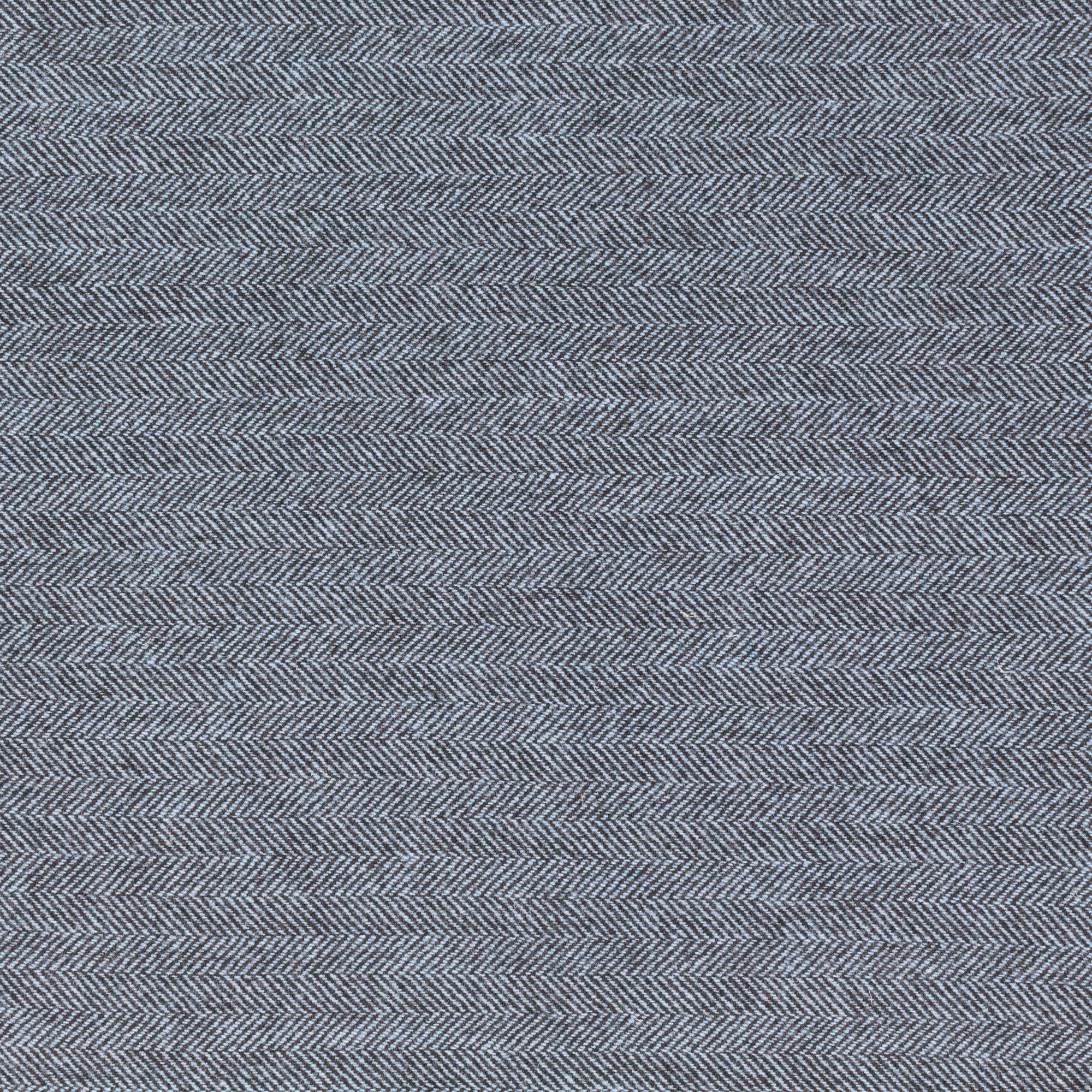 Dark Blue Herringbone Wool Fabric or Strips Off Bolt