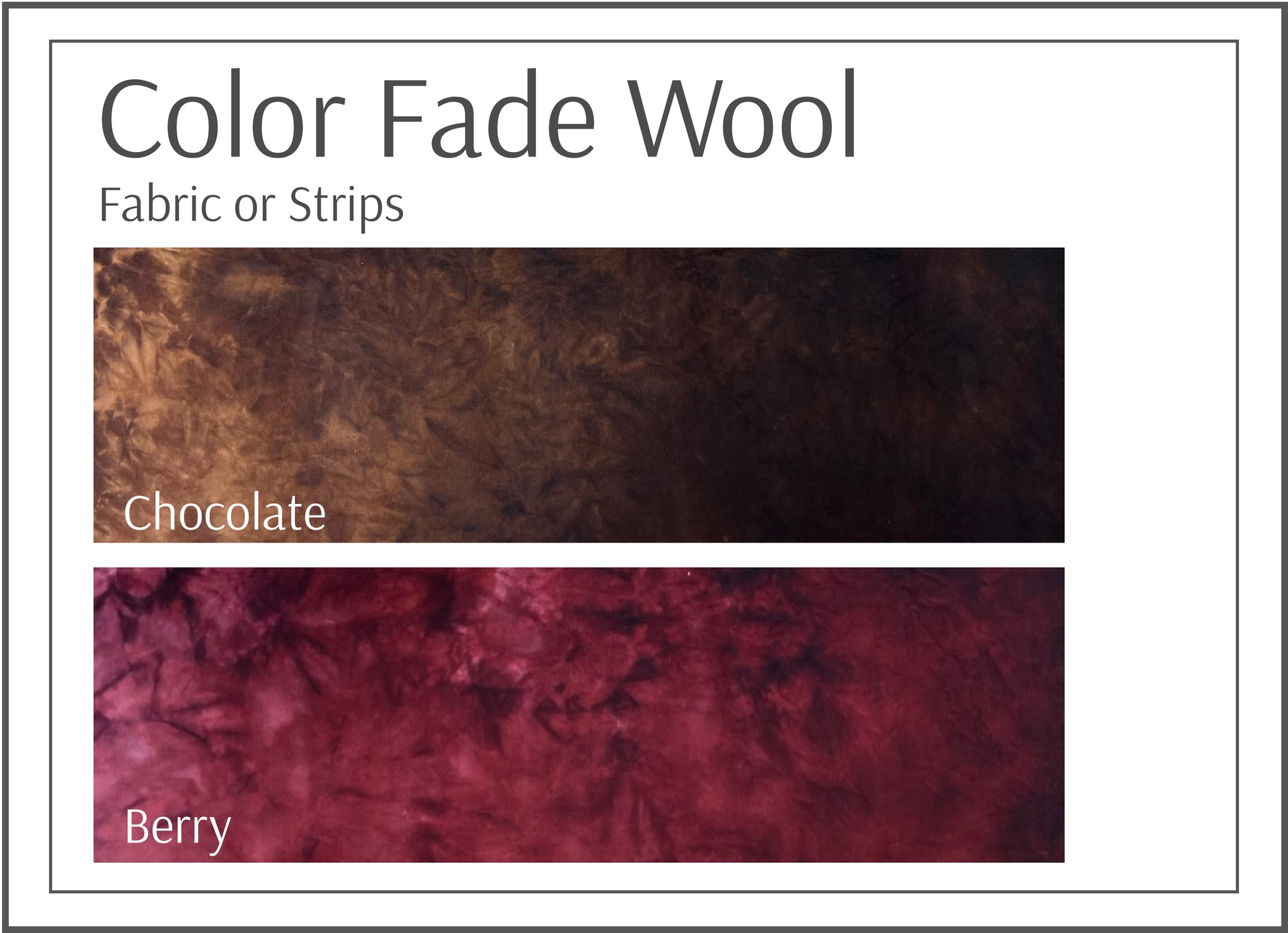 Color Fade Fabric Chocolate and Berry