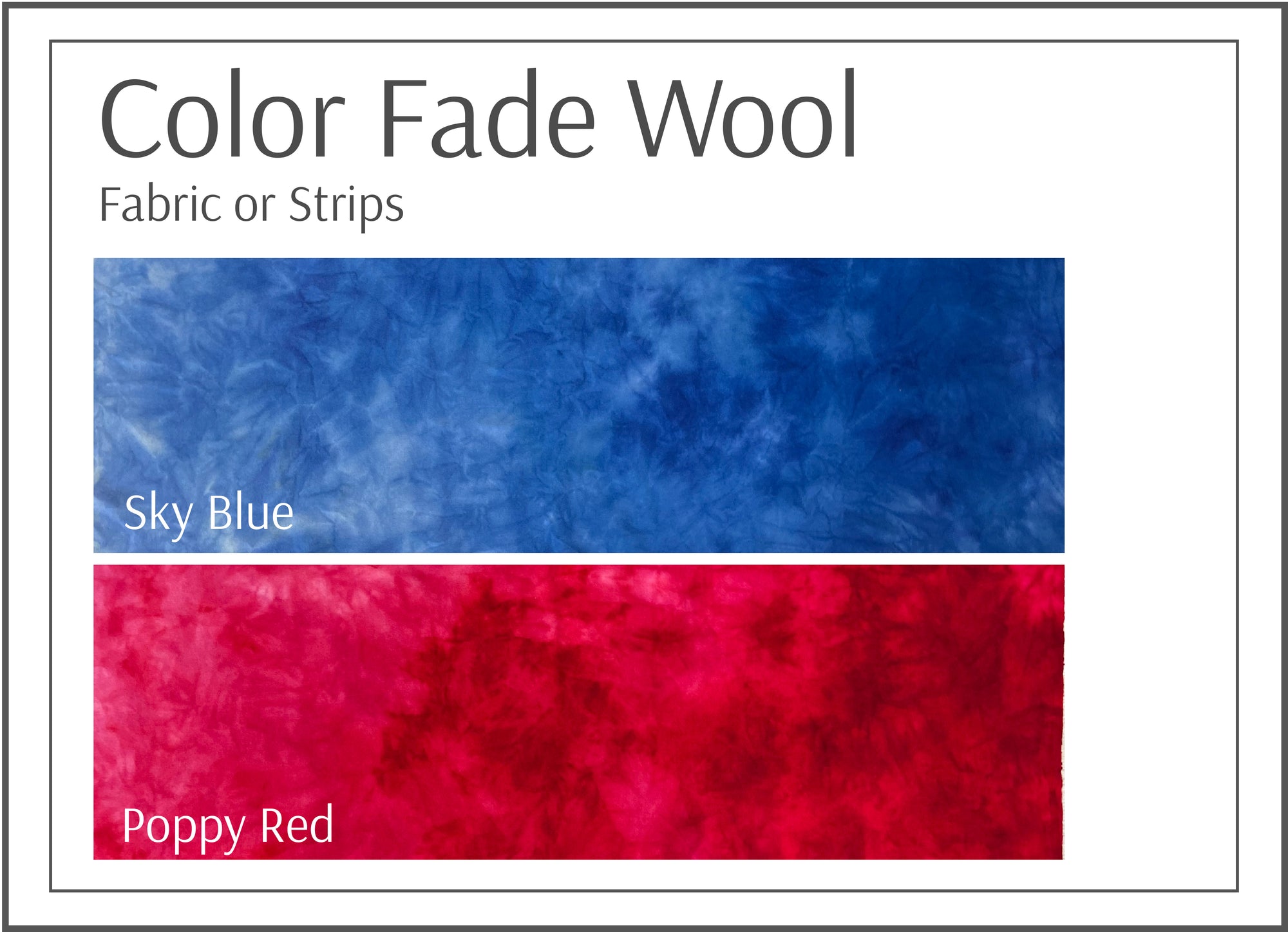 Color Fade Fabric Sky Blue and Poppy Red