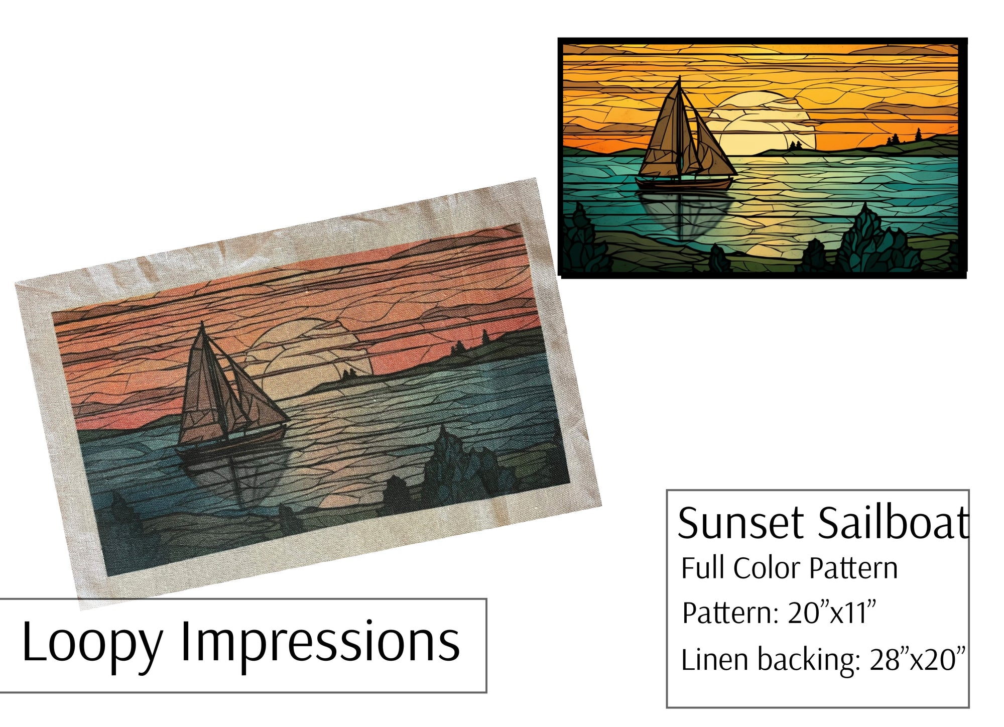 Loopy Impressions  - Sunset Sailboat