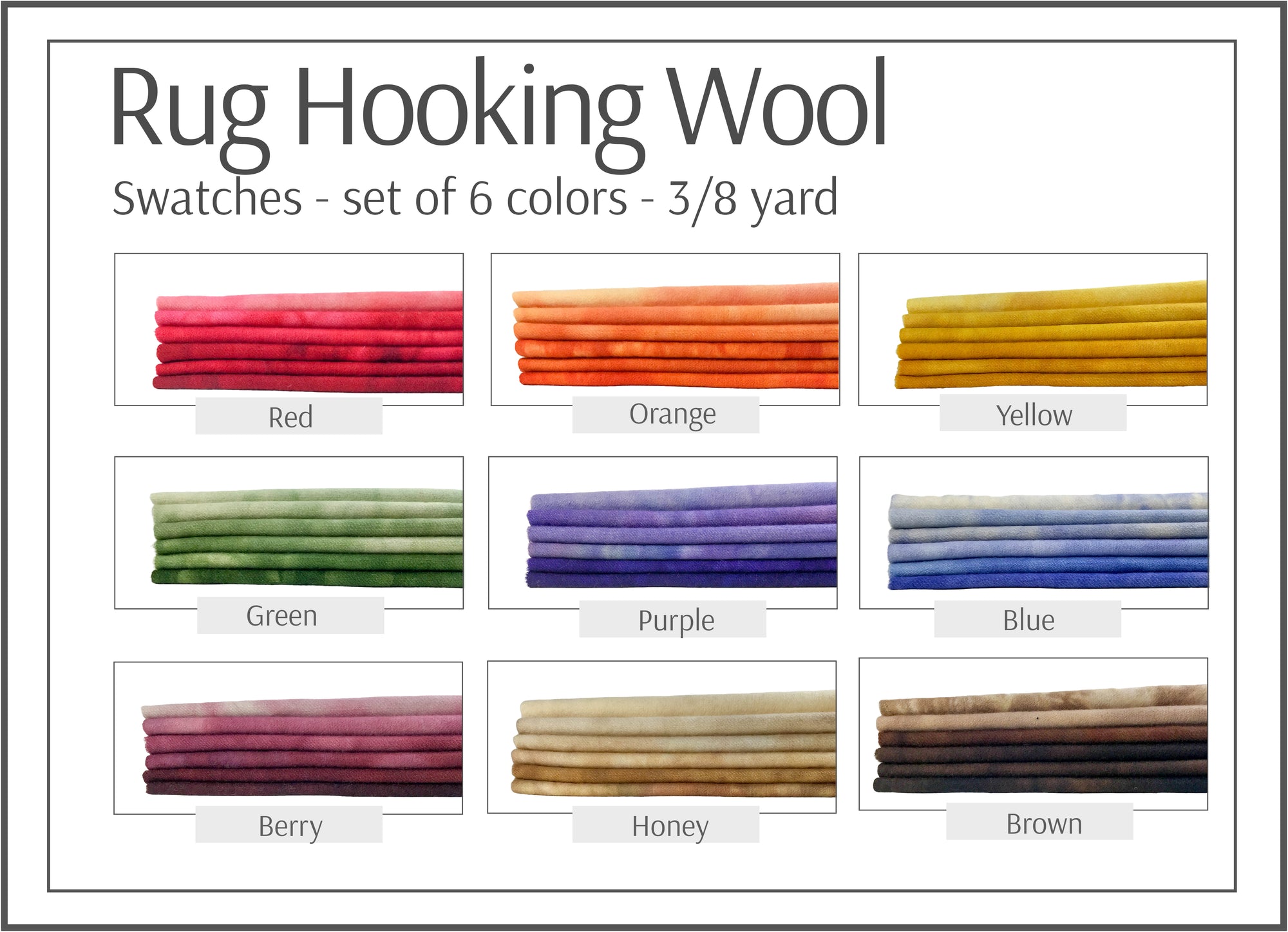 Rug Hooking Wool Swatches