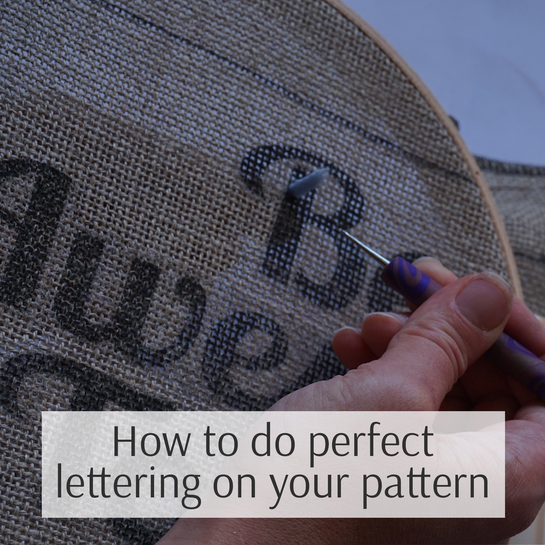 Perfect lettering on your rug hooking or punch needle pattern