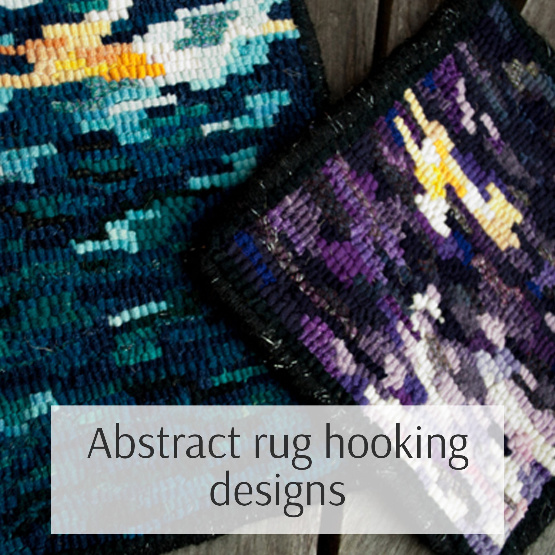 7 abstract rug hooking design ideas