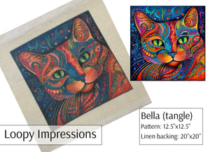 Loopy Impressions Full Color Pattern - Bella (tangle art)