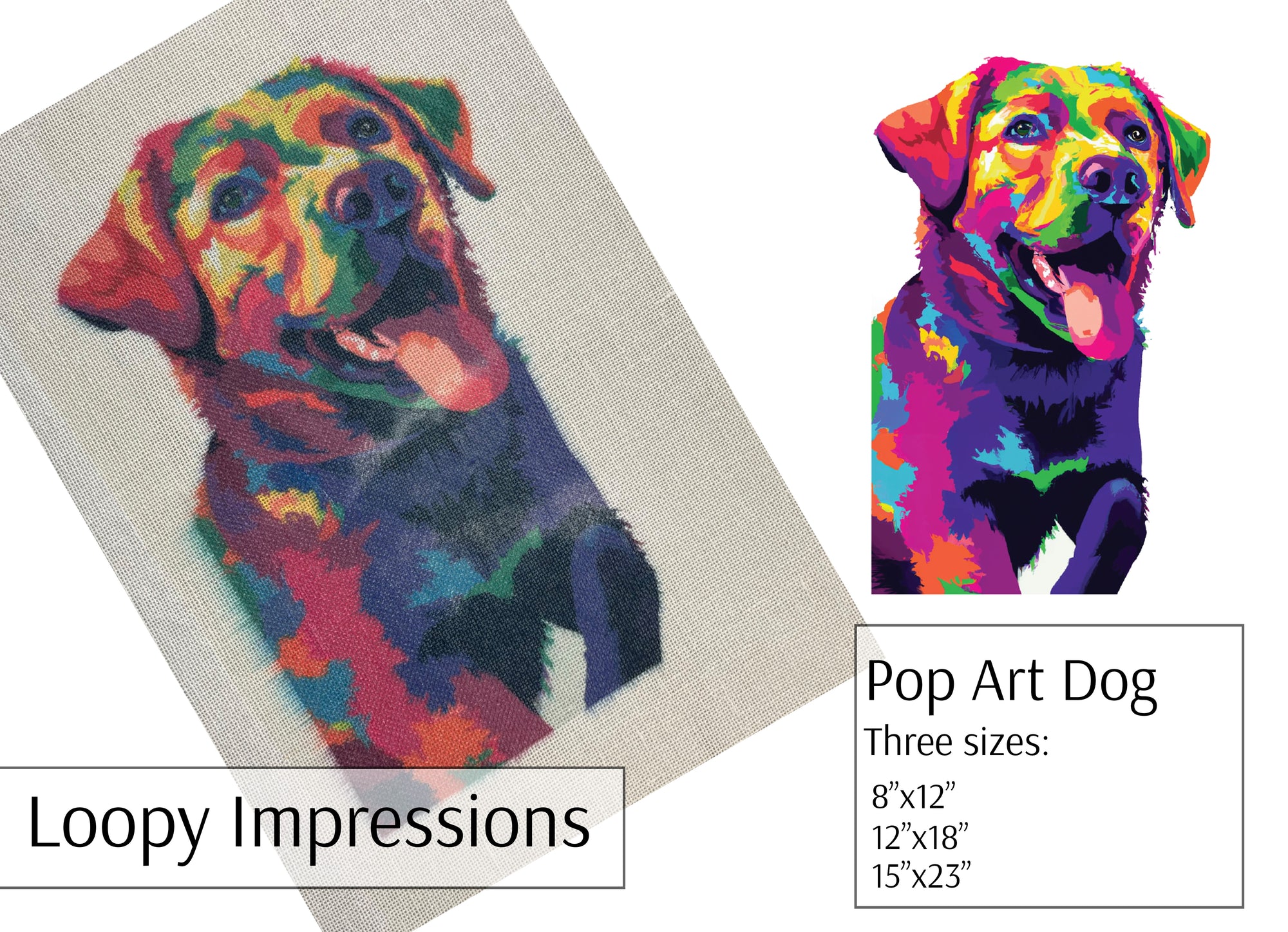 Loopy Impressions Pattern - Pop Art Dog