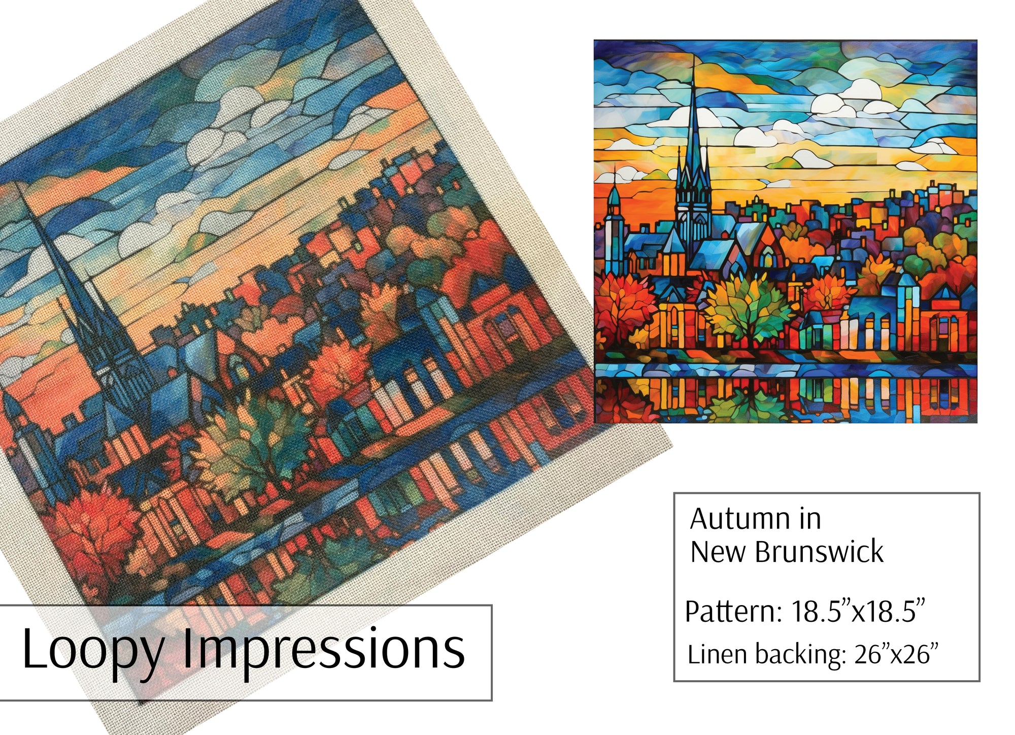 Loopy Impressions Full Color Pattern - Autumn in New Brunswick