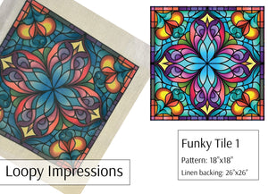 Loopy Impressions Pattern - Funky Tile 1