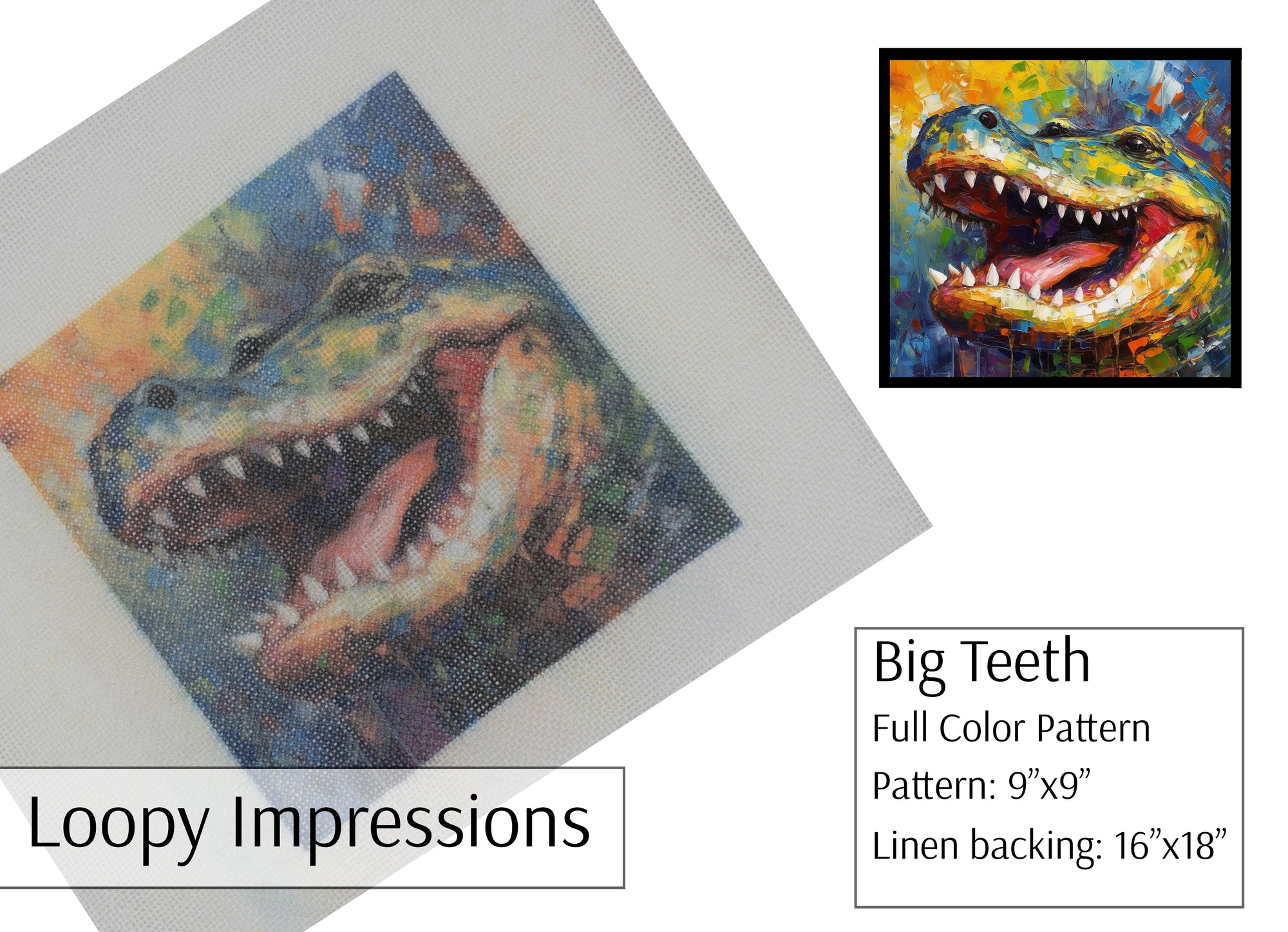 Loopy Impressions Full Color Pattern - Big Teeth