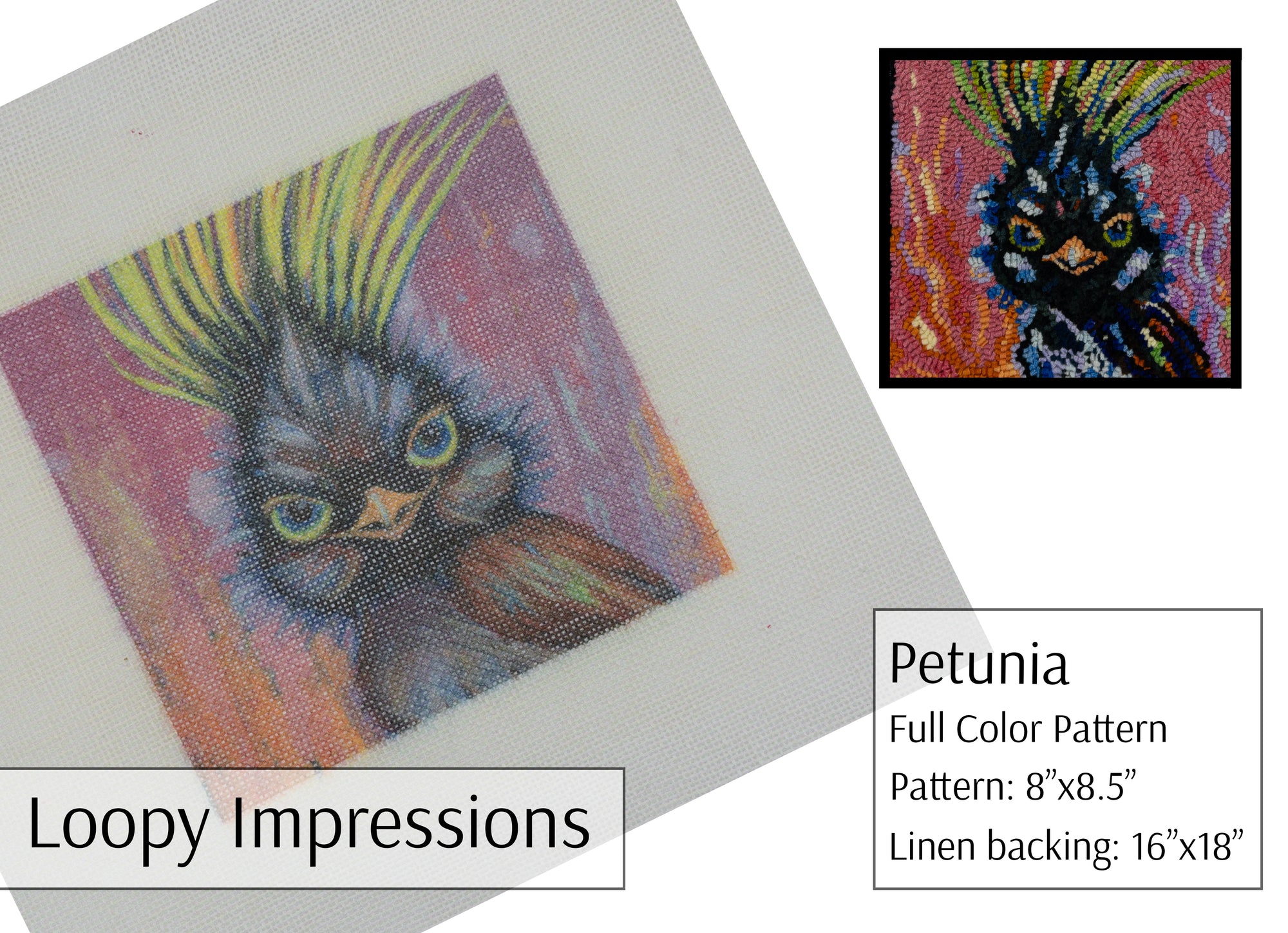Loopy Impressions Full Color Pattern - Petunia