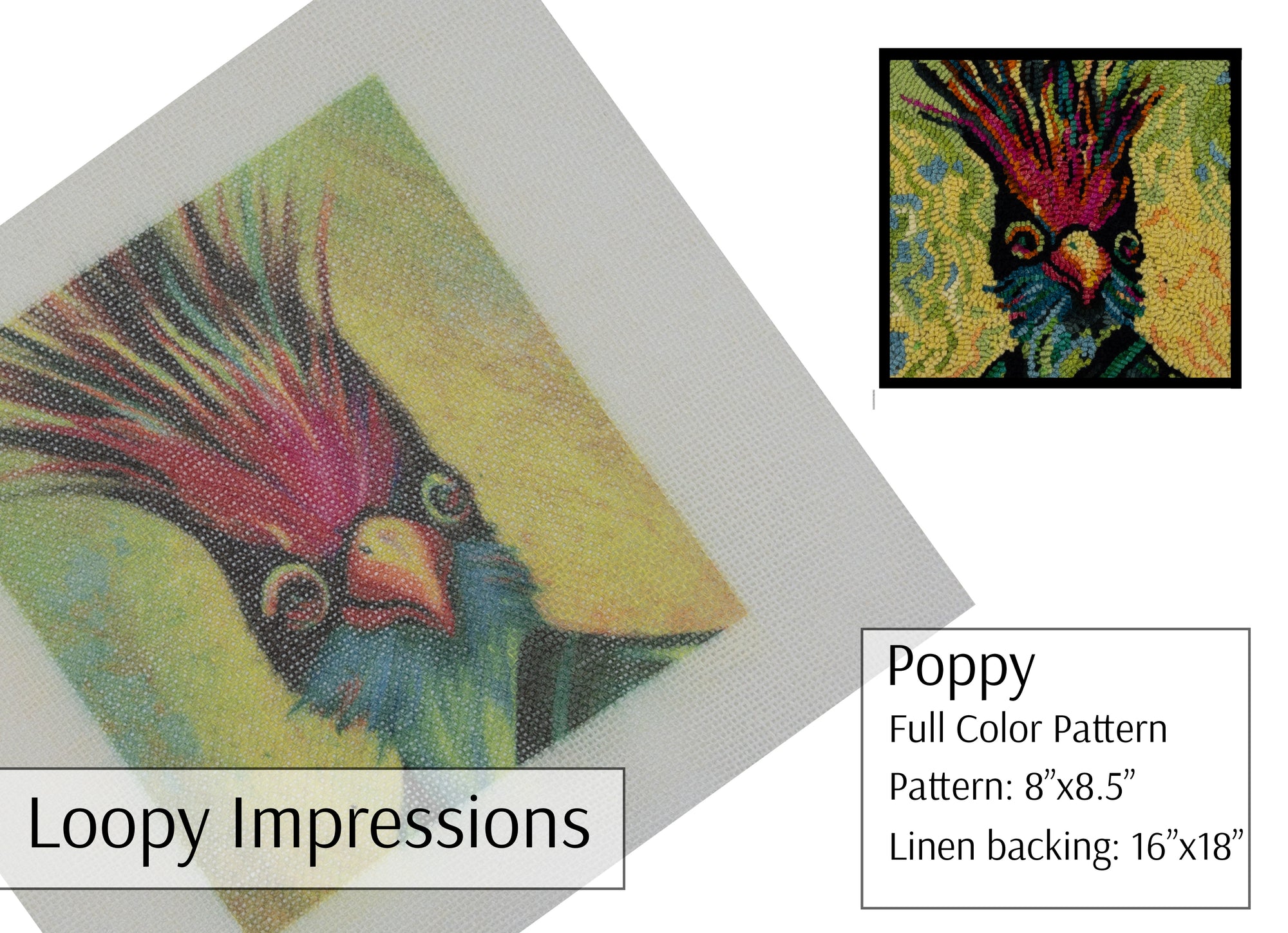 Loopy Impressions Full Color Pattern - Poppy