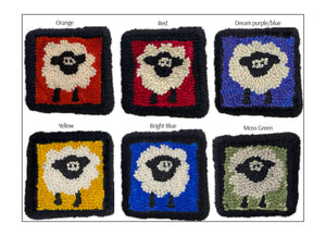 Rug Hooking Kit: Sheep Coaster