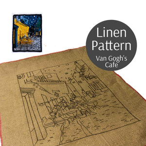 Van Gogh's Cafe Linen Pattern