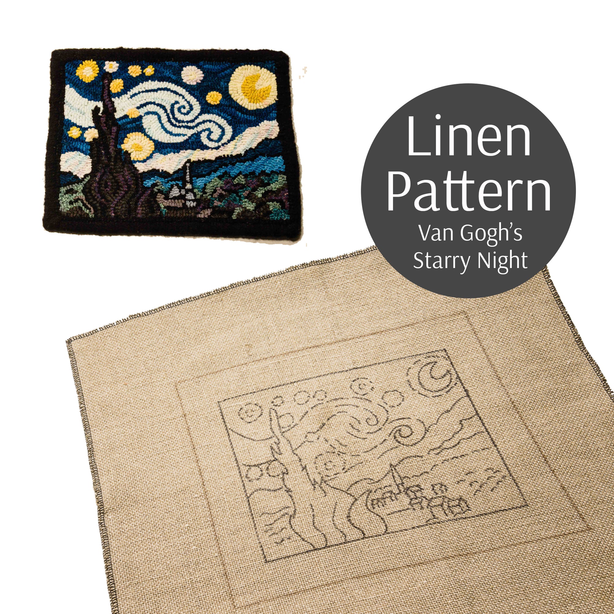 Van Gogh's Starry Night Linen Pattern