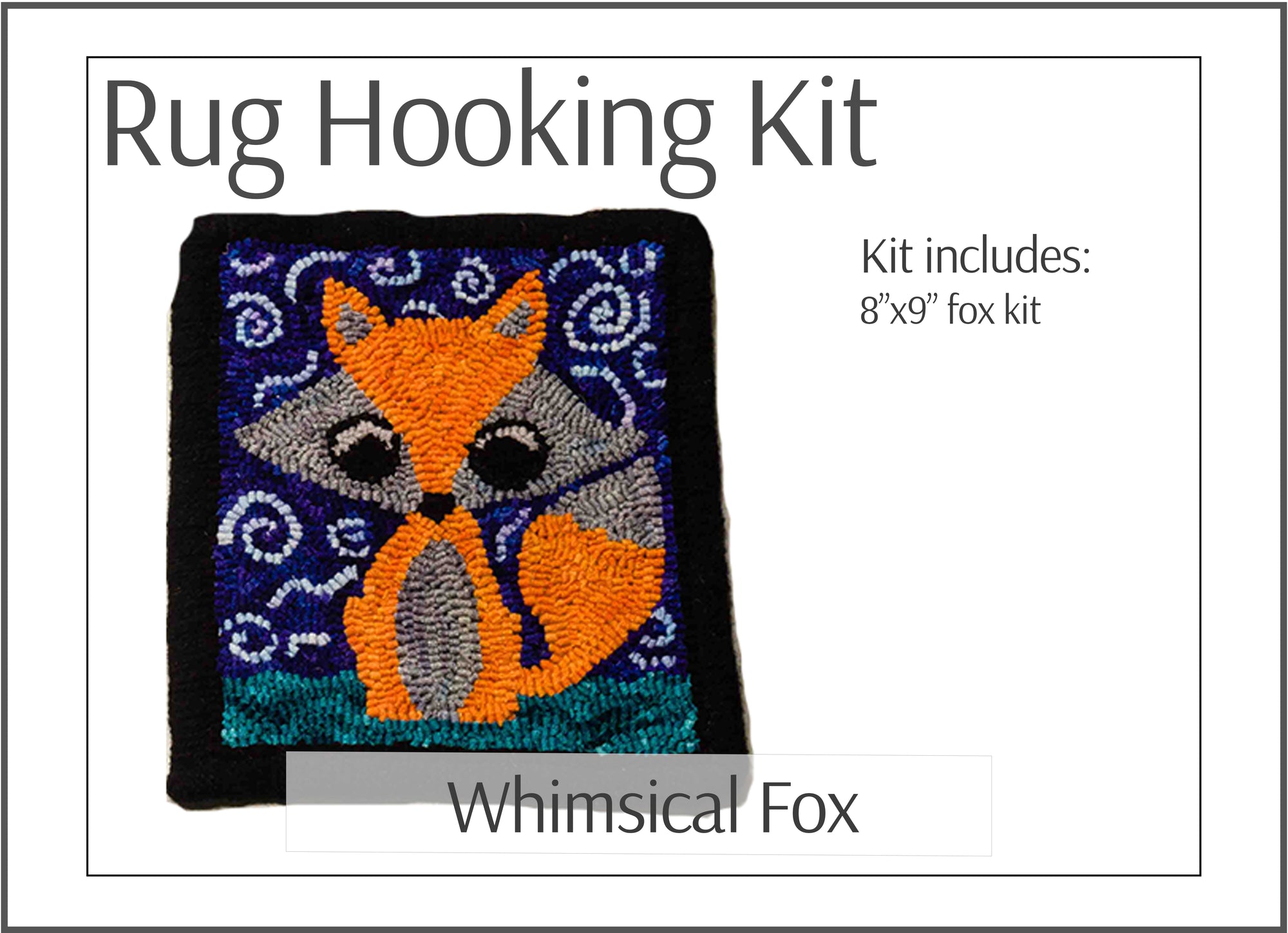 Whimsical Fox Rug Hooking Kit