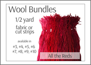 Rug Hooking Wool Bundle - All the reds